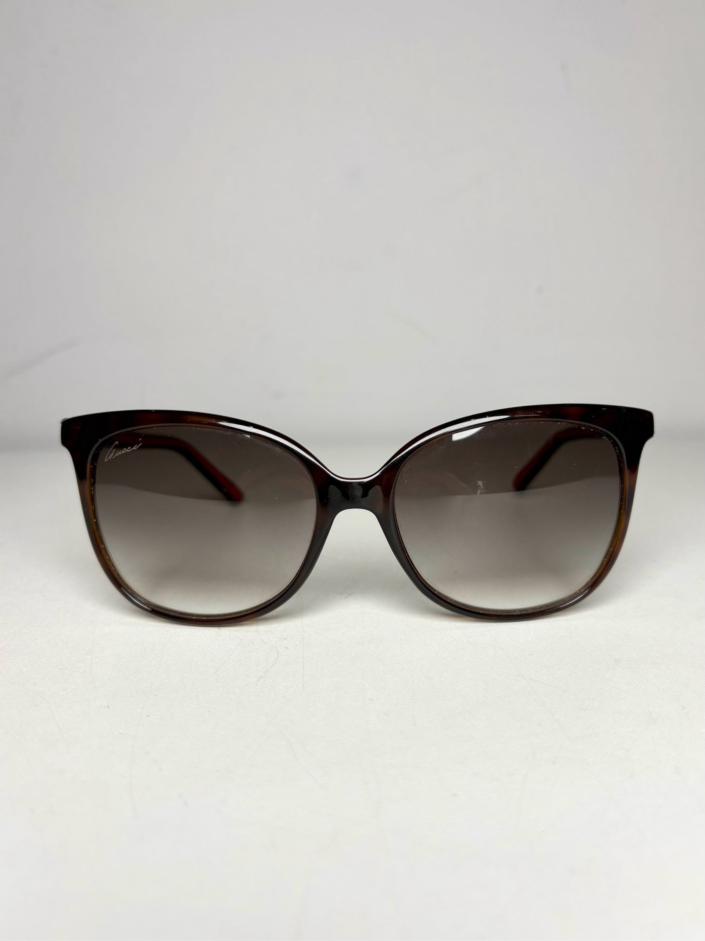 Women's Gucci GG 3649/S Brown w/Red, Green Web Stripe Acetate Sunglasses Pre-Owned
