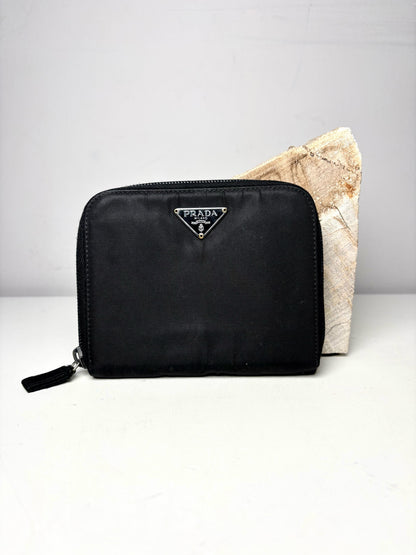 Prada Tessuto Nylon Vintage Pre-owned Black Wallet
