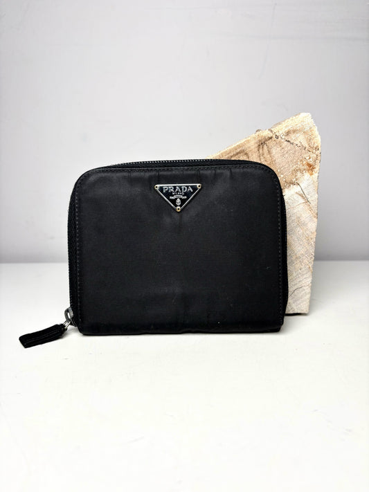 Prada Tessuto Nylon Vintage Pre-owned Black Wallet