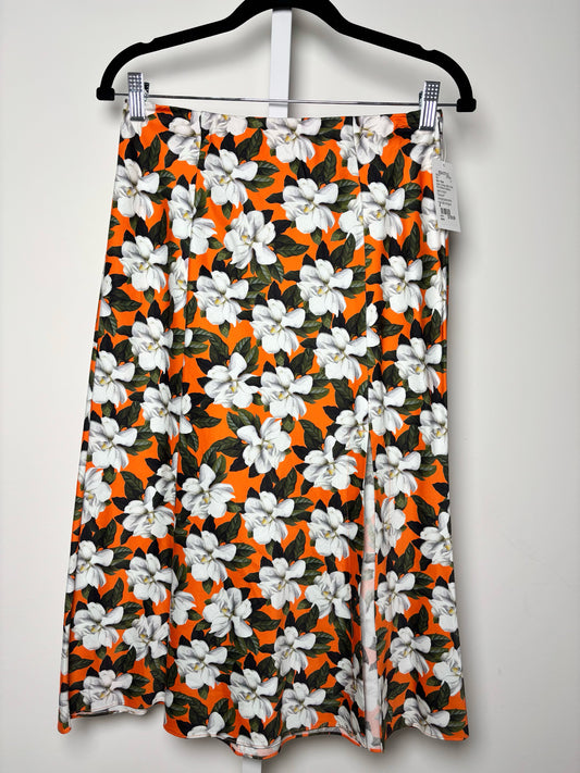 Women Size 4 Alice + Olivia Green, Orange, White Floral Print NWT Skirt