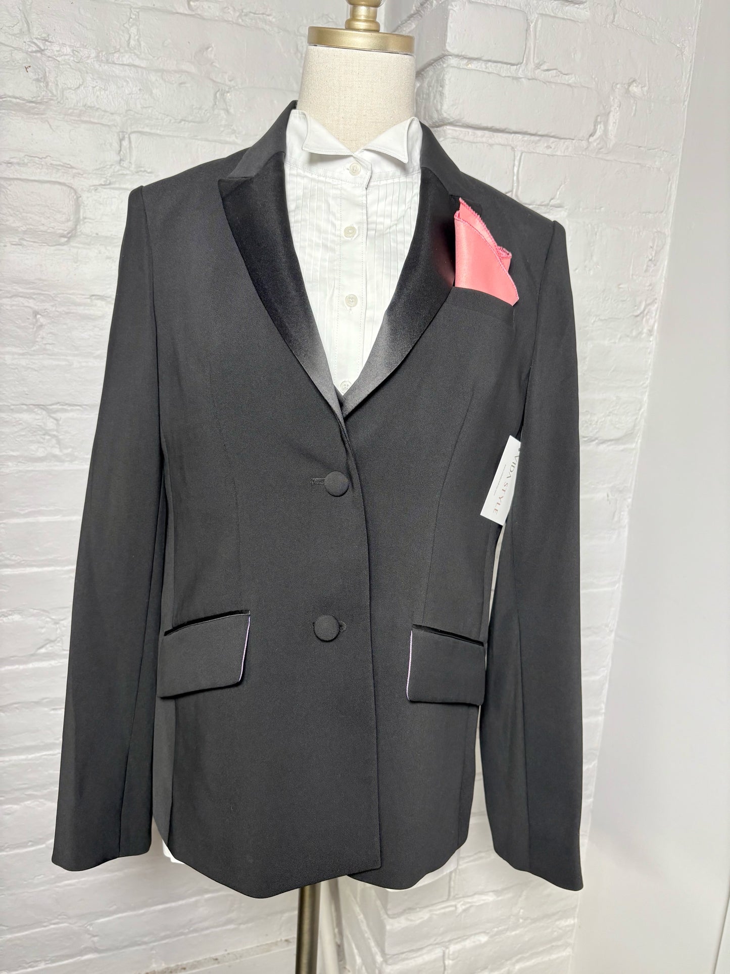 Women Size 14 LBT Little Black Tux Black  Tuxedo Jacket Set7