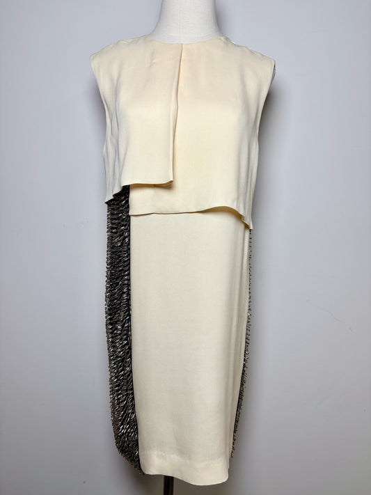 Women Size 2 3.1 Phillip Lim Ivory Beaded Panels NWT Dress