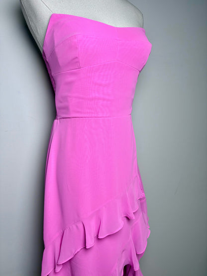 Women Size S Amanda Uprichard Hot Pink Polyester Pre-owned Dress