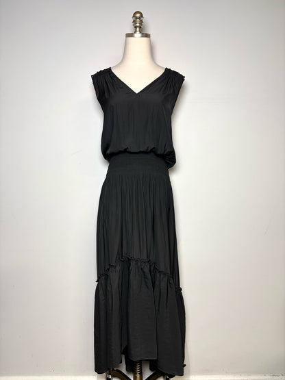 Women Size L Ramy Brook Black Solid Polyester Pre-owned Dress
