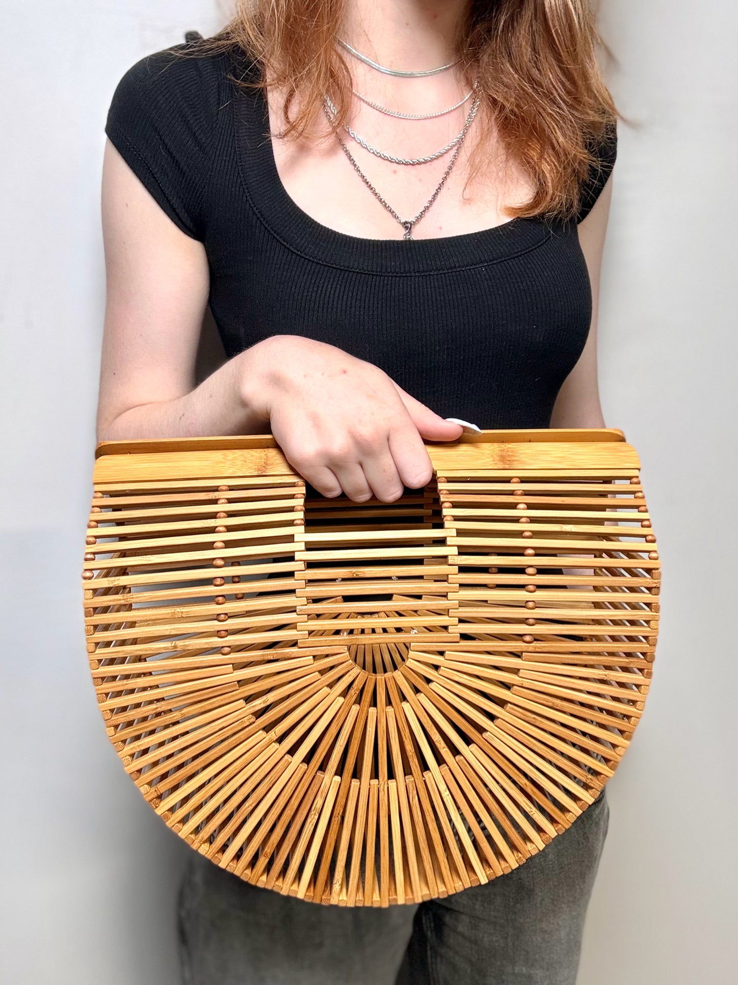 Women's Cult Gaia Woven Ark Large Bamboo Pre-owned Bag