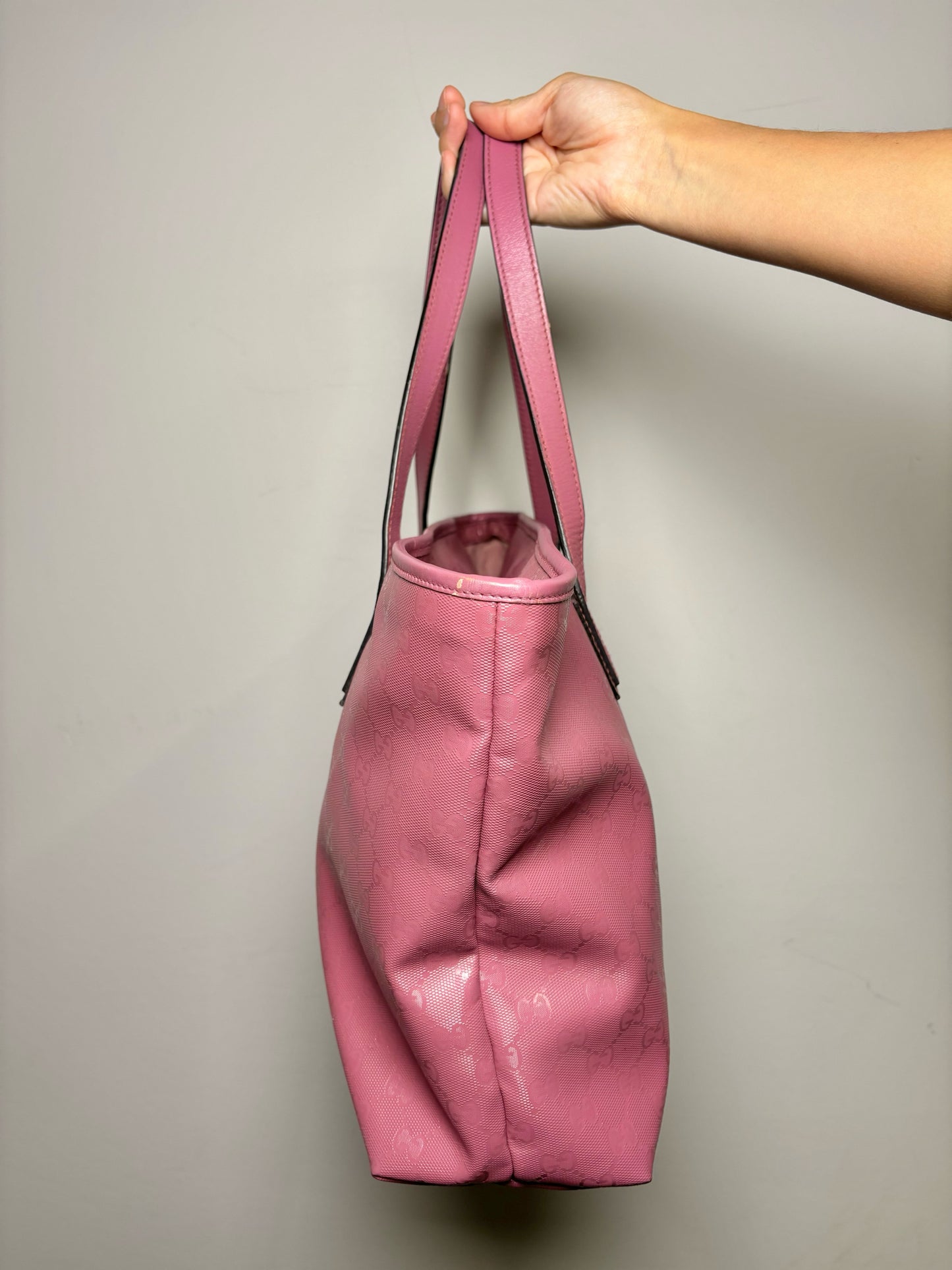 Gucci Monogram Coated Canvas Dusty Pink Purse