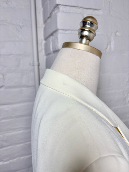 Women Size 42 ( 6 US) Emporio Armani Cream Long Jacket