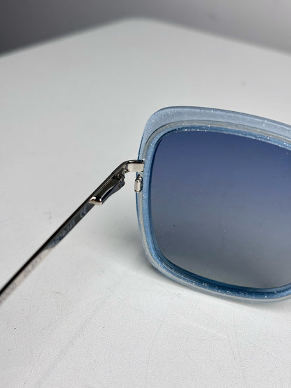 Elton John Eyewear Women's Pre-owned Blue Acetate Sunglasses