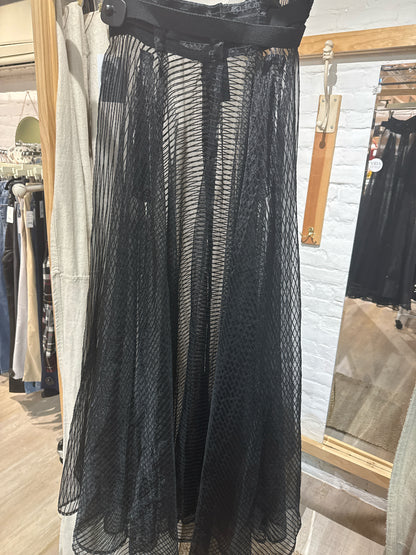 Women Size S Nu Black Black Sheer Maxi Special Occasion Skirt