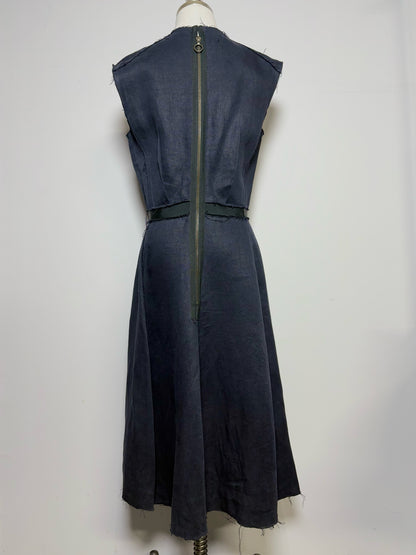 Women Size S (Estimate) Lanvin Navy Midi Cotton Dress