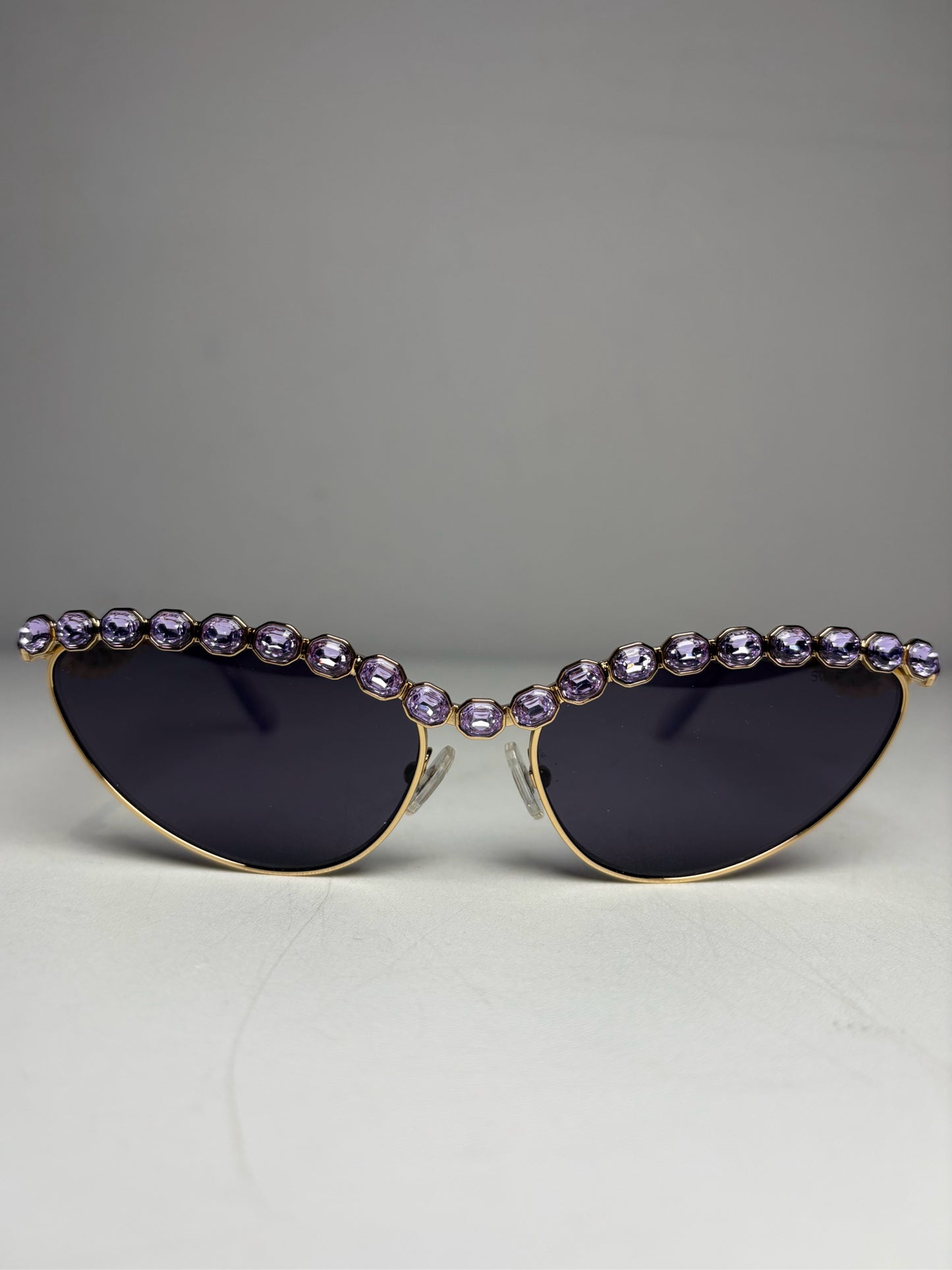 Swarovski Purple SK7030 Cat Eye Crystalized Sunglasses Women's Pre-owned