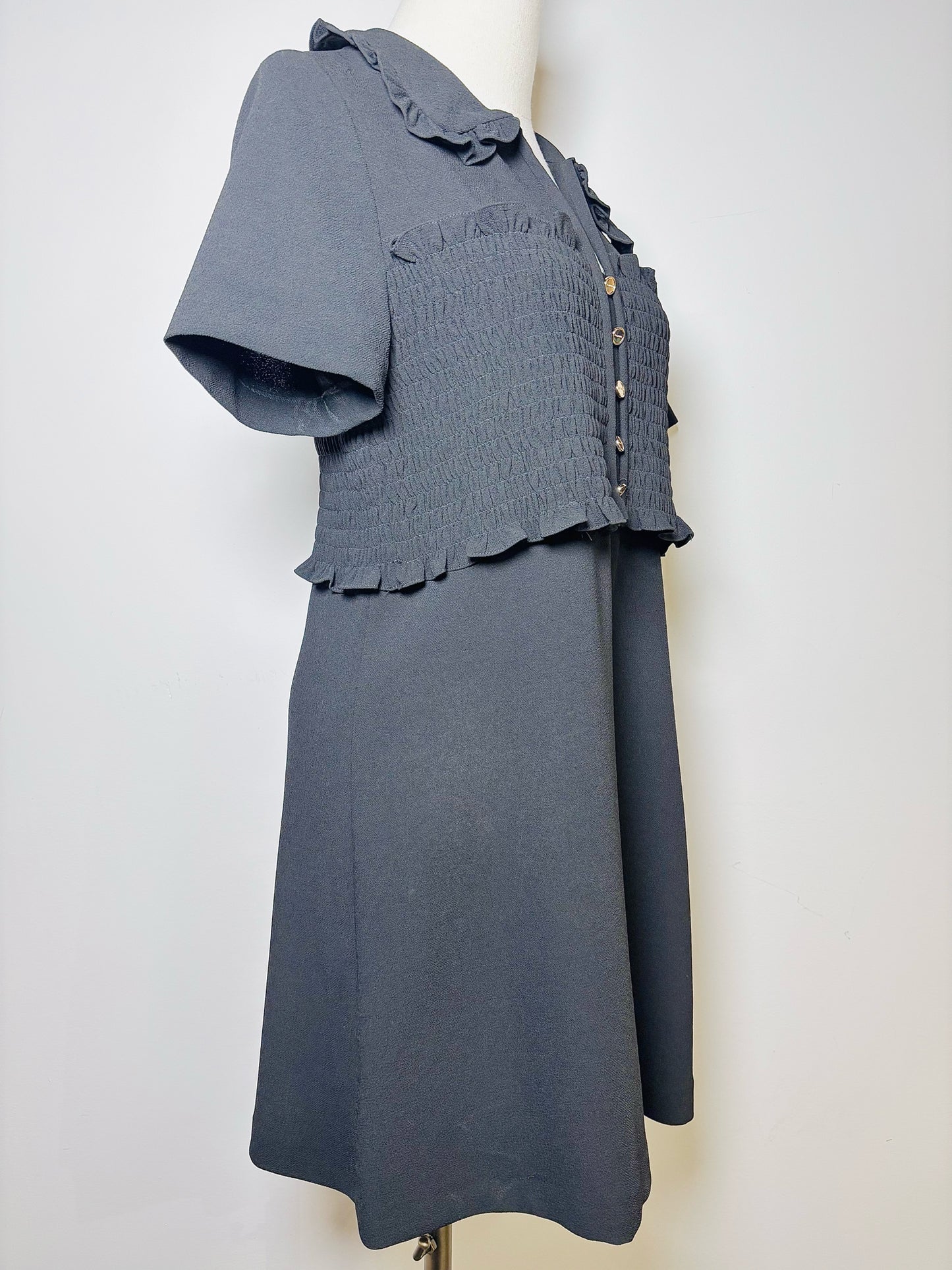 Women Size 40 Sandro Black Solid Dress