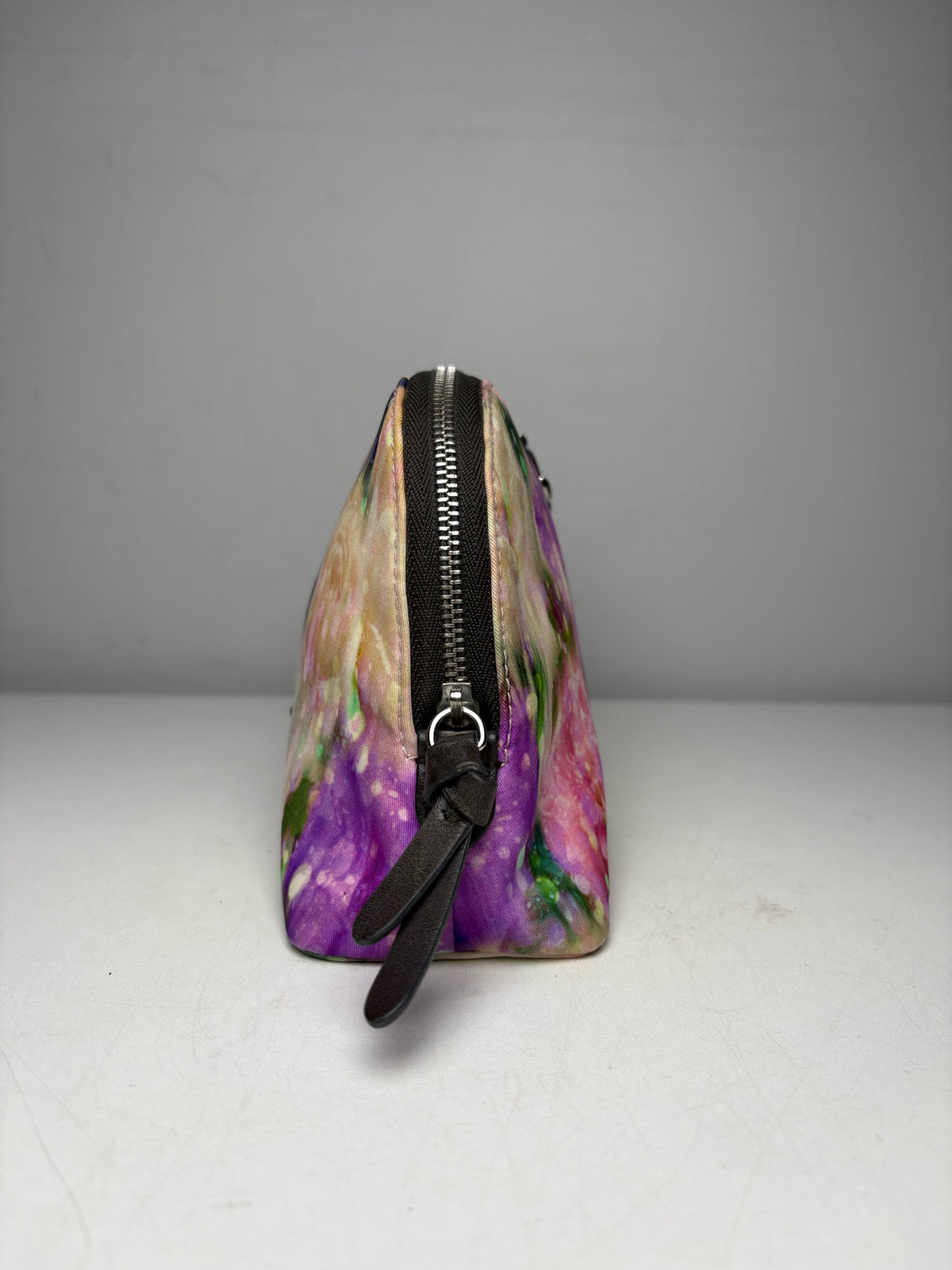 Women's Jimmy Choo Multicolor Abstract Floral Nylon Pre-Owned Pouch Purse