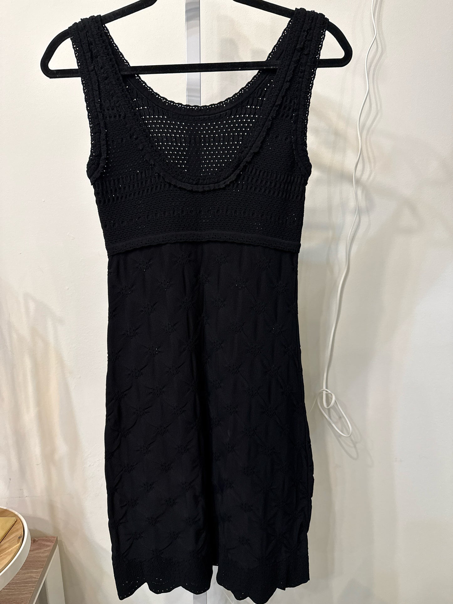 Women Size 36 (XS) Chanel Black Knit Mini Dress