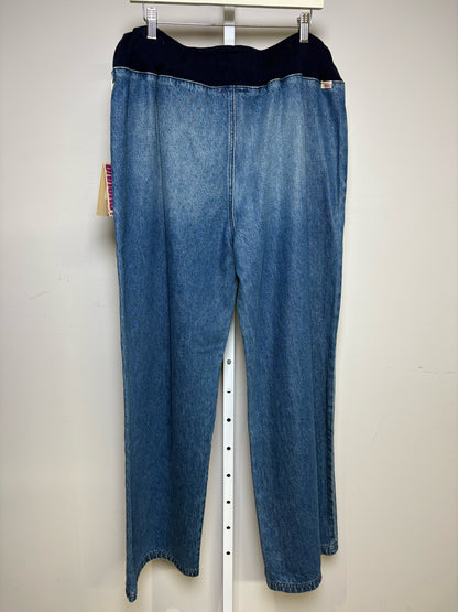 Women Size XL MOTHER Snacks Smoothie Sweatpant Sneak Blue NWT Pre-Owned Jeans