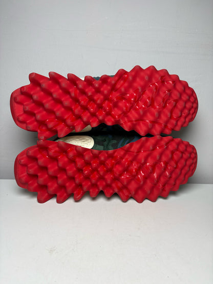 Men Size 44 Christian Louboutin Loubishark Green Camouflage Pre-Owned Authentic Sneakers