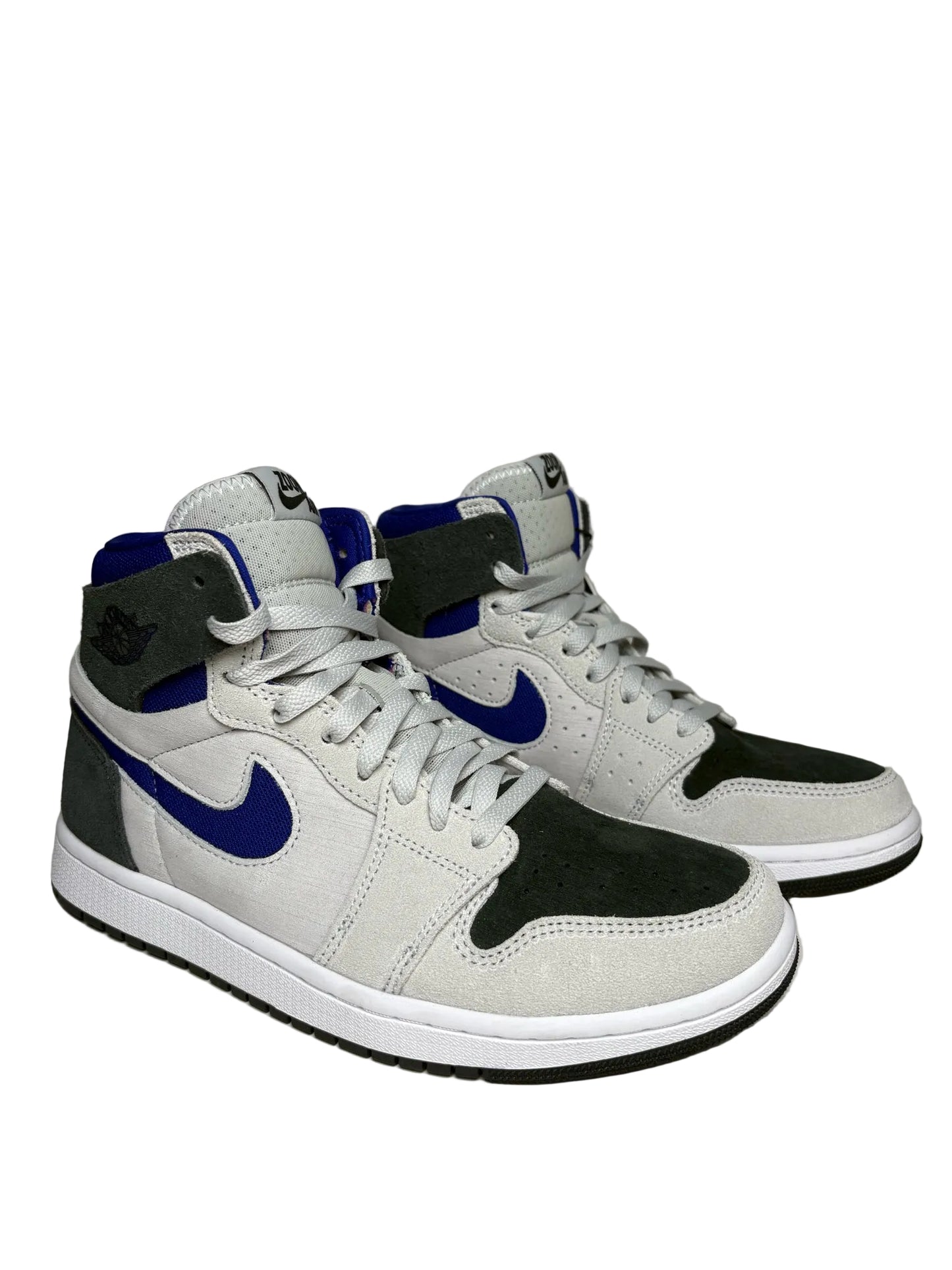 Women's Shoe Size 8.5 Nike Cobalt Blue & Charcoal Gray Suede NWT Pre-Owned High-Top Sneakers