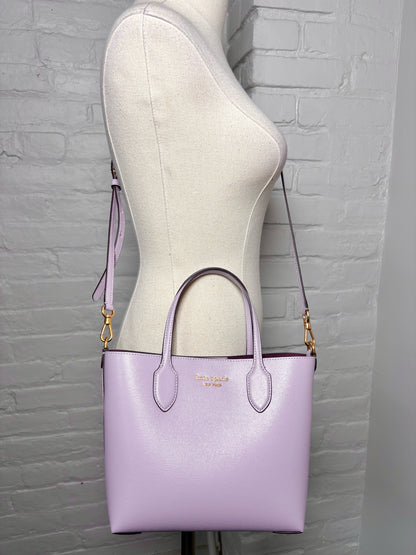 Kate Spade New York Leather Violet Purple Tote Bag