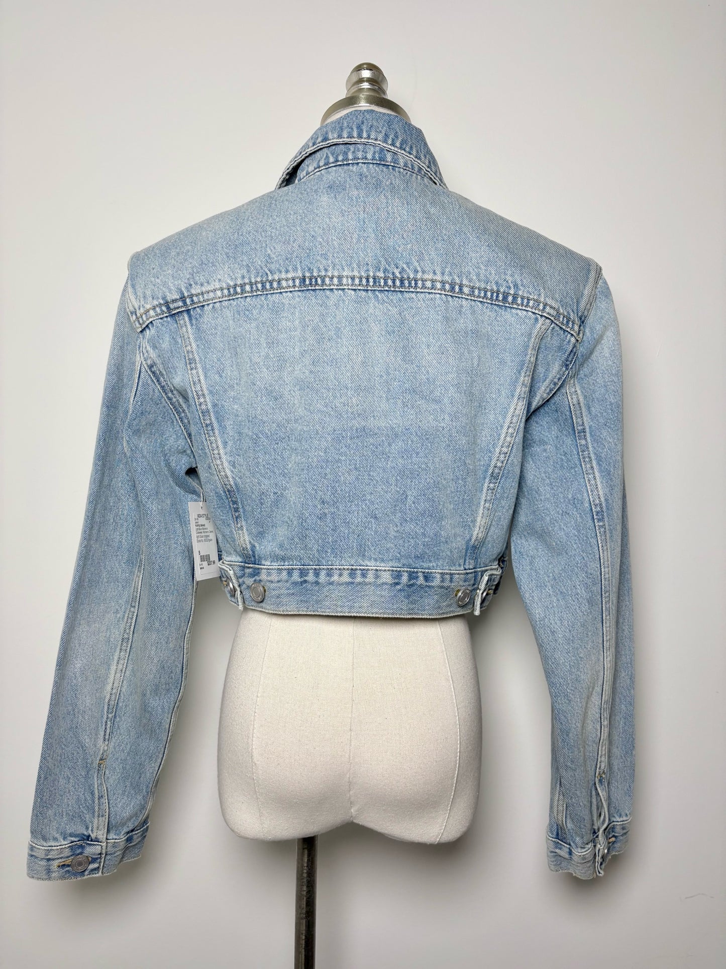Women Size S PURPLE BRAND Light Blue Denim Style No. 6002 Jacket