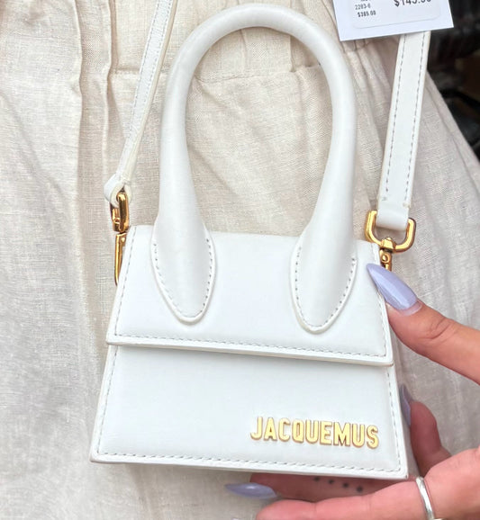 Jacquemus Leather Pre-owned White Le Chiquito Moyen Purse