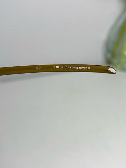 Gucci Brown Blue Tint Lens Women's Sunglasses