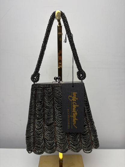 Women's Inge Christopher Bronze Beaded Vintage NWT Pre-Owned Mini Purse