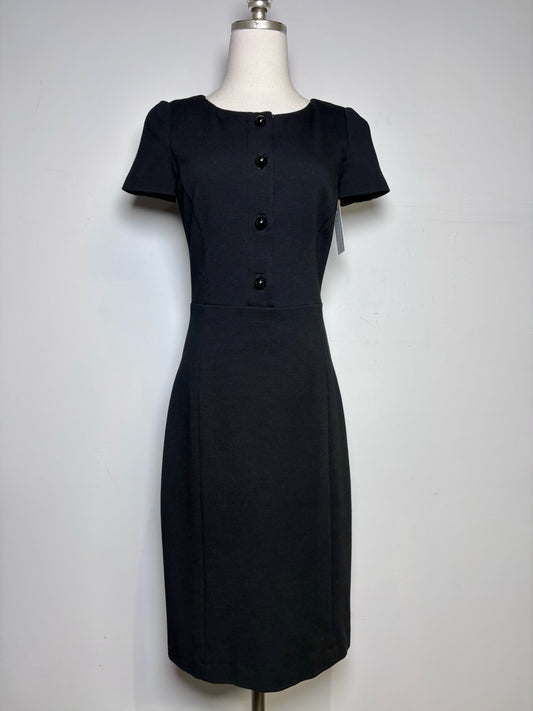 Women Size S (Estimate) Prada Black Accent Button Pre-owned Sheath Dress