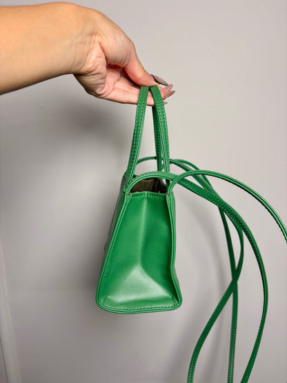 Telfar Solid Green Faux Leather Mini Purse
