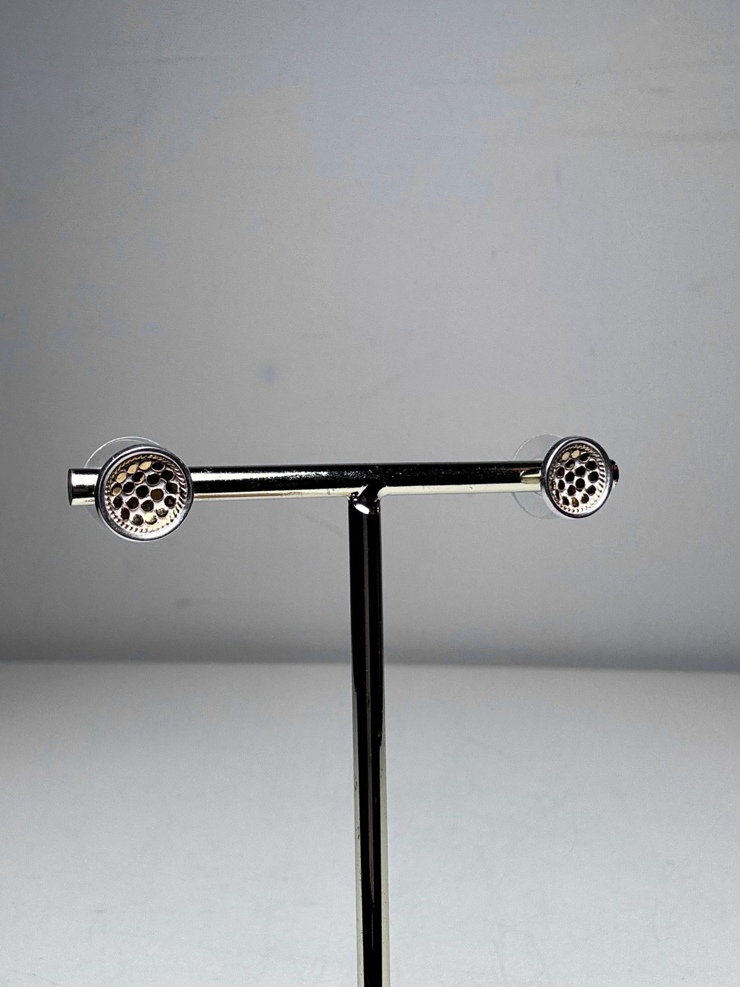 Anna Beck Sterling Silver, 18K Gold Dish Stud Earrings