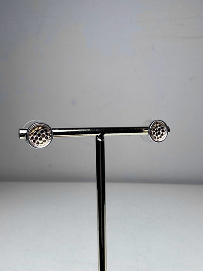 Anna Beck Sterling Silver, 18K Gold Dish Stud Earrings
