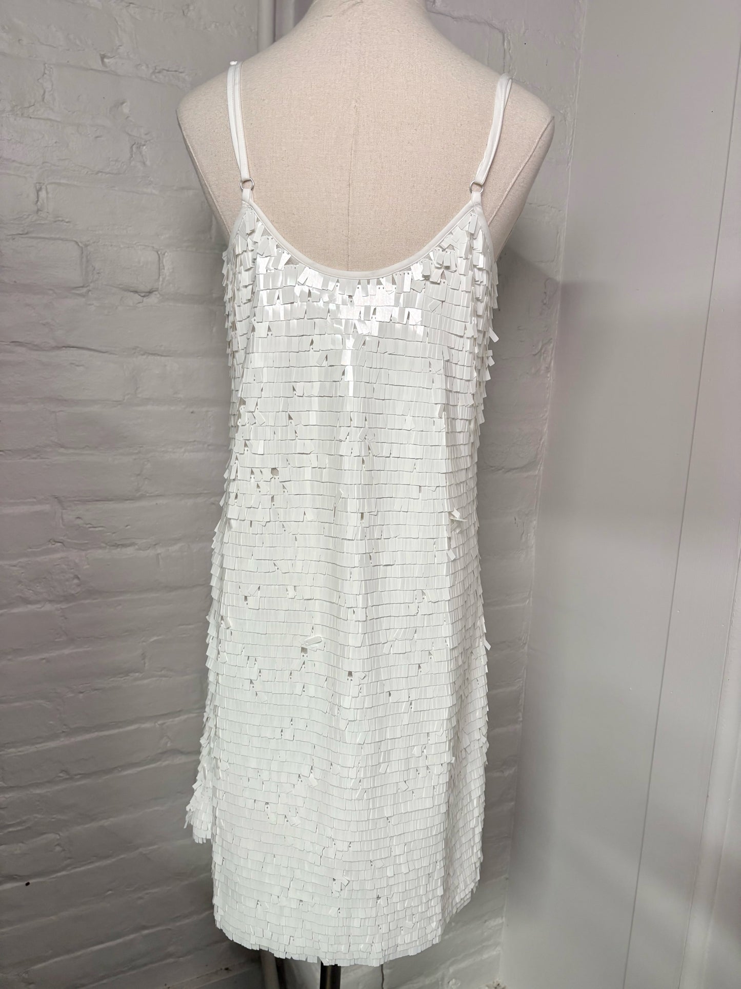 Women Size 6 L'Agence White Sequins Cocktail Dress