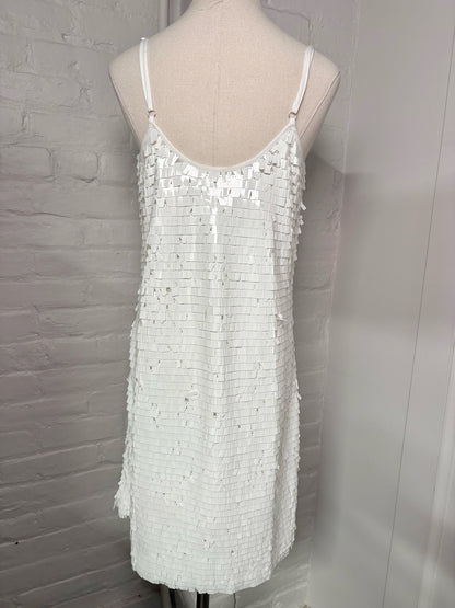 Women Size 6 L'Agence White Sequins Cocktail Dress