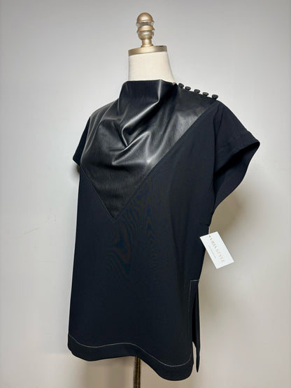 Women's Size 6 Proenza Schouler Black Triacetate Polyester NWT Pre-Owned Blouse