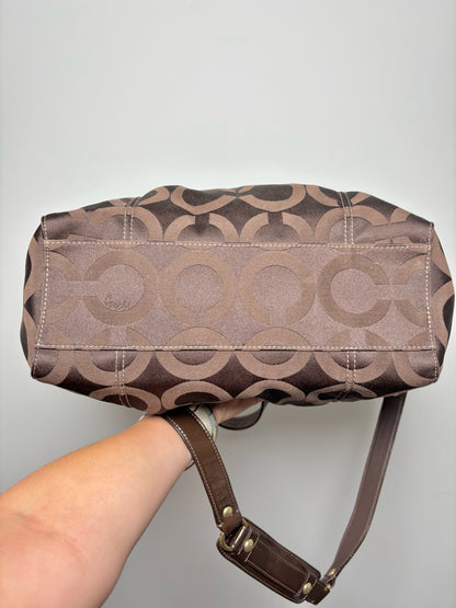 Sateen Coach Pre-owned Brown Medium Purse