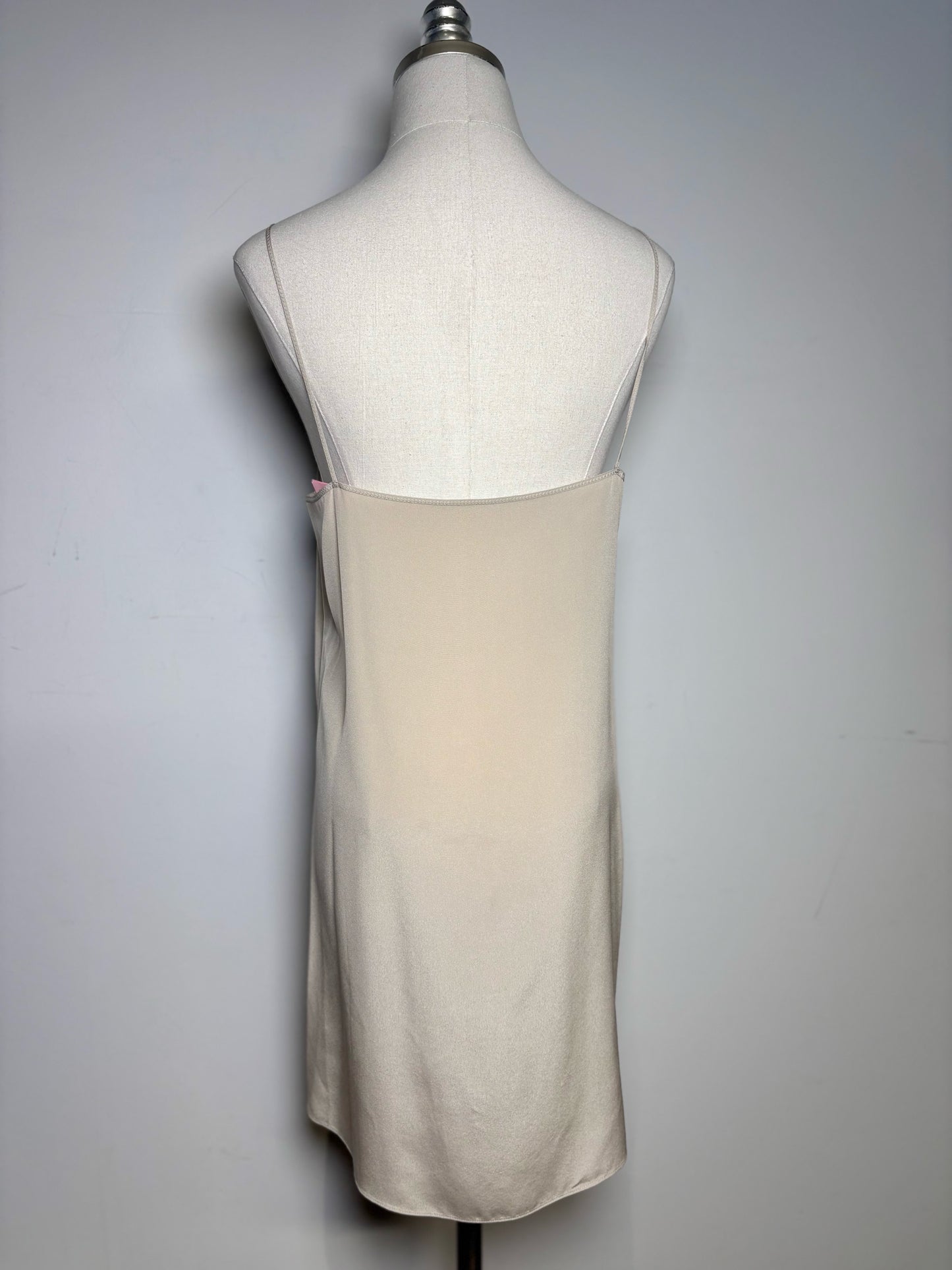 Women Size 36 (2) Joseph Taupe Solid Women's Pure Silk Pre-owned Dress