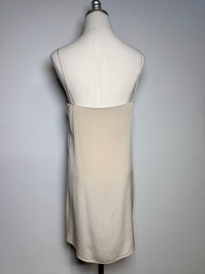 Women Size 36 (2) Joseph Taupe Solid Women's Pure Silk Pre-owned Dress