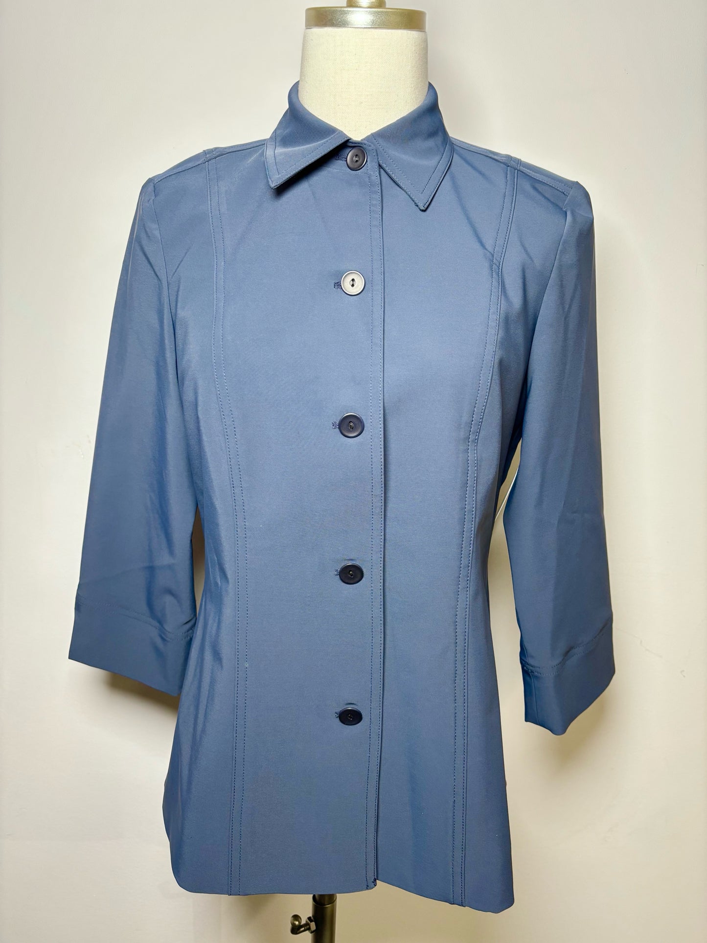 Women Size S Peace of Cloth Blue Solid Polyester NWT Jacket
