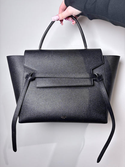 Celine Grained Leather Pre-owned Black Medium Purse