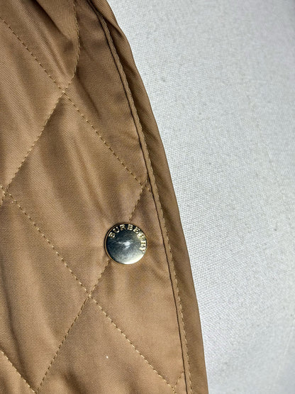 Pre-Owned Burberry Caramel Brown Quilted Women's Polyester Jacket Size L