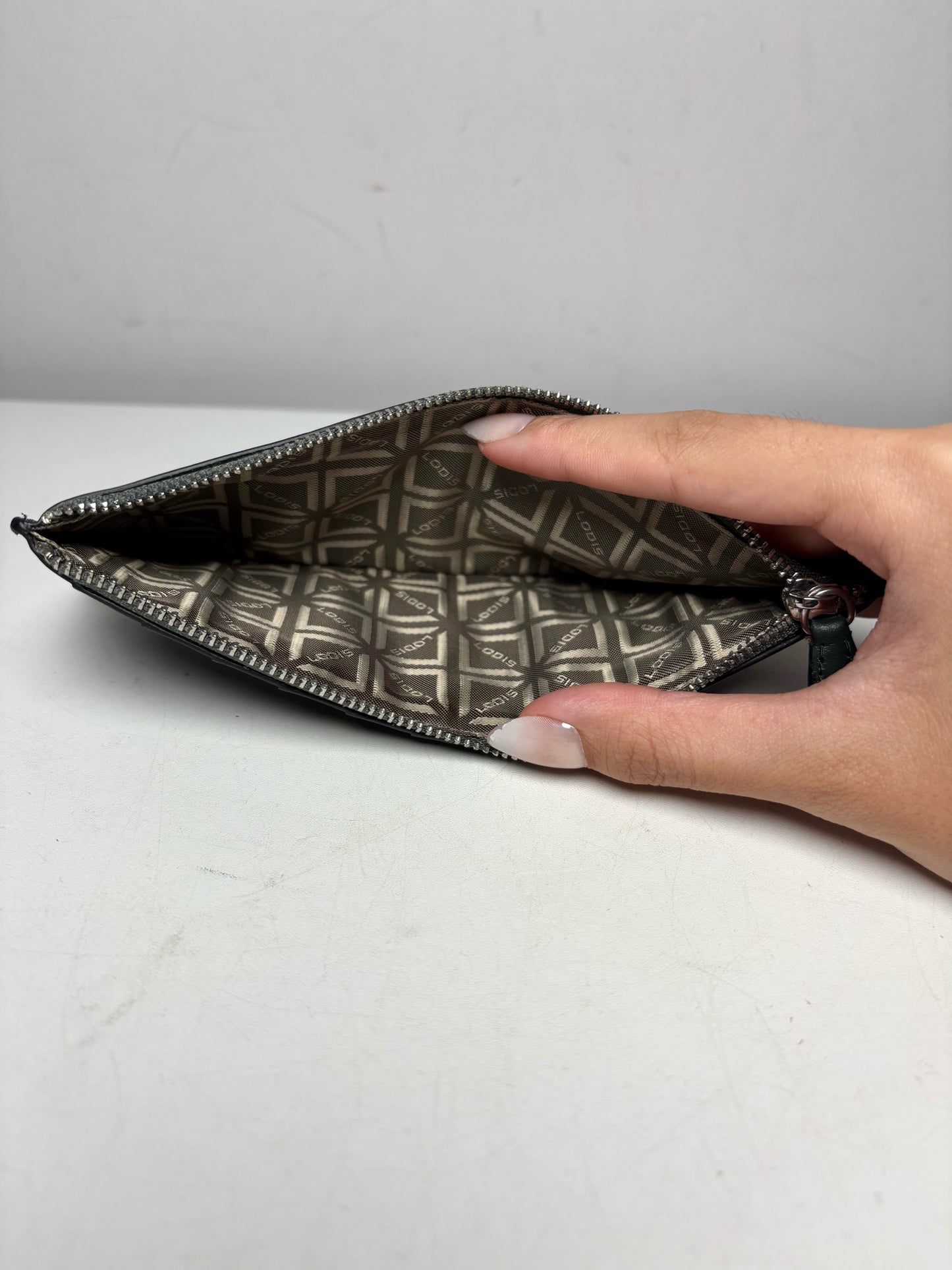 Women's Lodis Hunter Green Calfskin Leather Vintage NWT Pre-Owned Wallet with Box