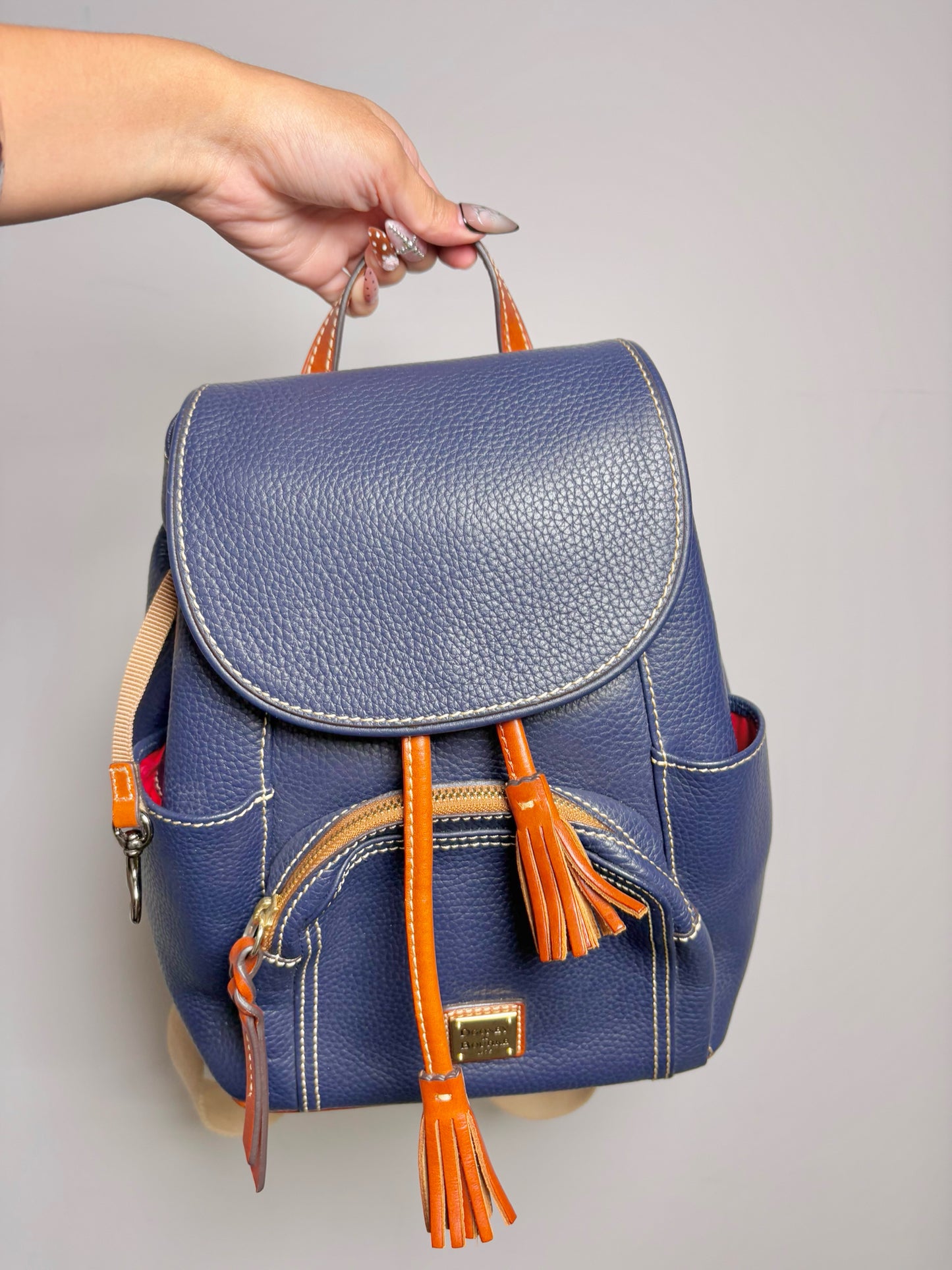 Leather Dooney & Bourke Blue Backpack