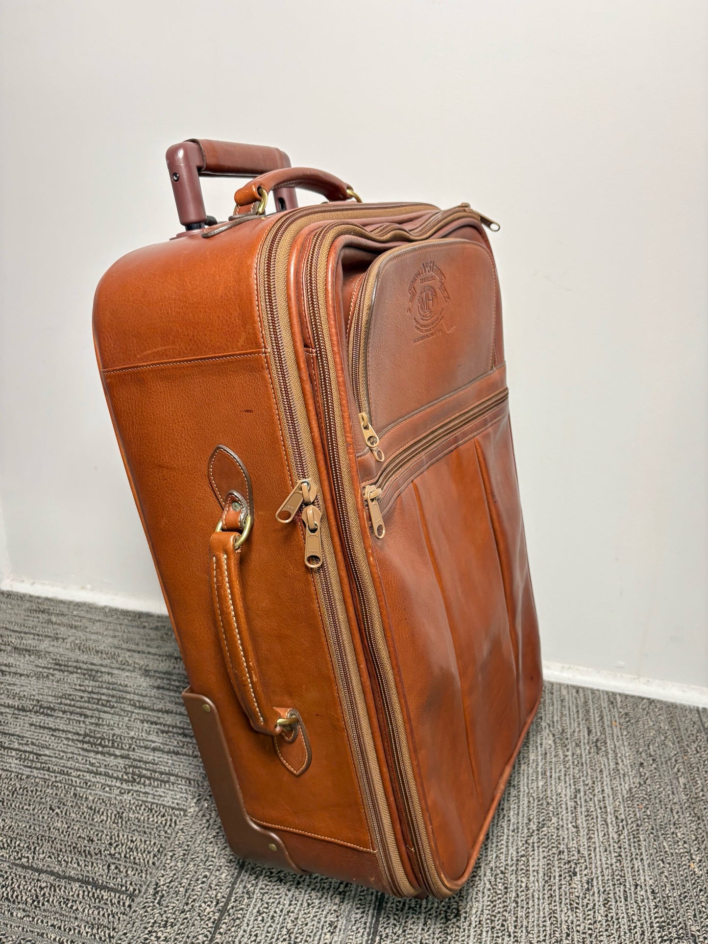 Men's Marley Hodgson Leather Cowhide Chestnut Brown No. 51 Suitcase