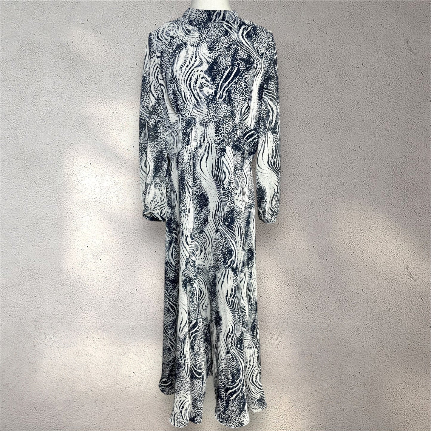 Women Size 10 Whistles Navy,Black,White Animal Print Dress