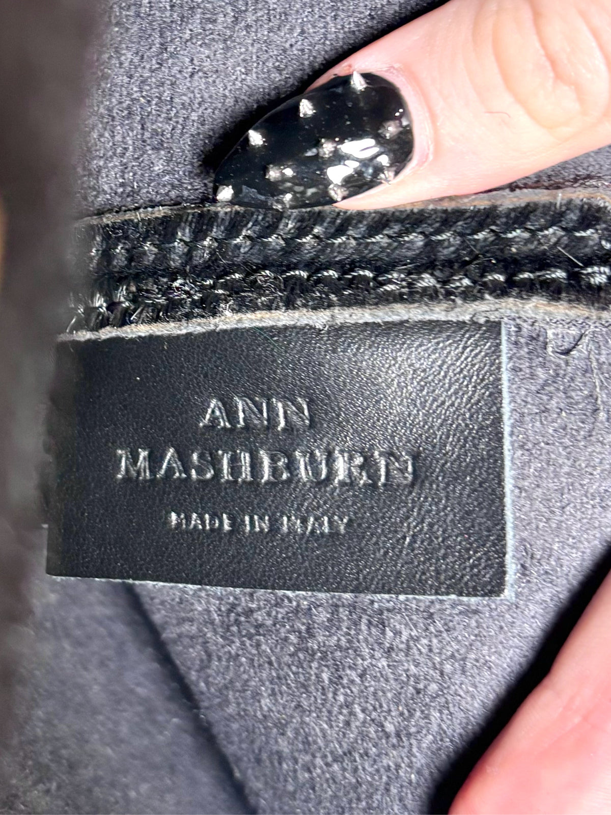 Ann Mashburn Black Ponyhair Pre-owned Clutch Purse