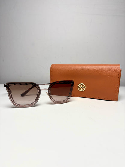 Women's Tory Burch TY6067 Rose Gold & Light Pink Tortoiseshell Pre-Owned Cat-Eye Sunglasses