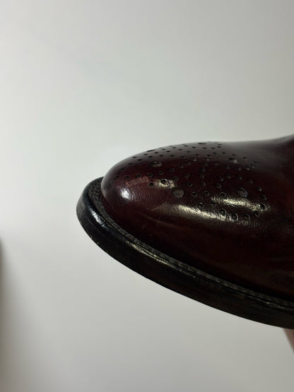 W Shoe Size 36 (6, US) Officine Creative Burgundy Leather Cowhide Lace-ups