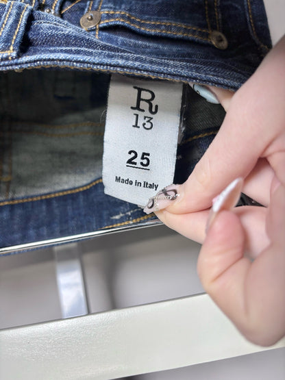 Women Size 25 R Jeans Blue Denim Women's Cotton Blend Pre-owned Jeans