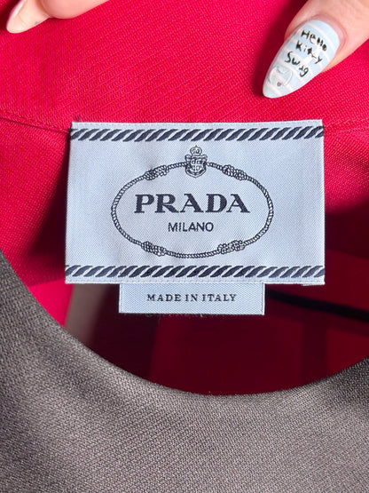 Prada Multi-Color Colorblock Shift Mod-Style Wool/Silk Sz 38 Pre-owned Dress