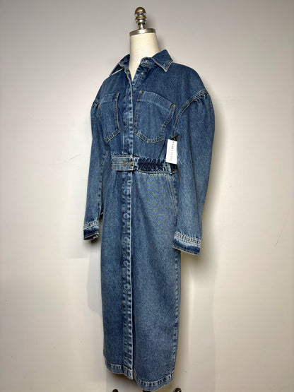 Women Size 36 (4, Small) Remain Birger Christensen Blue Denim Cotton NWT Dress