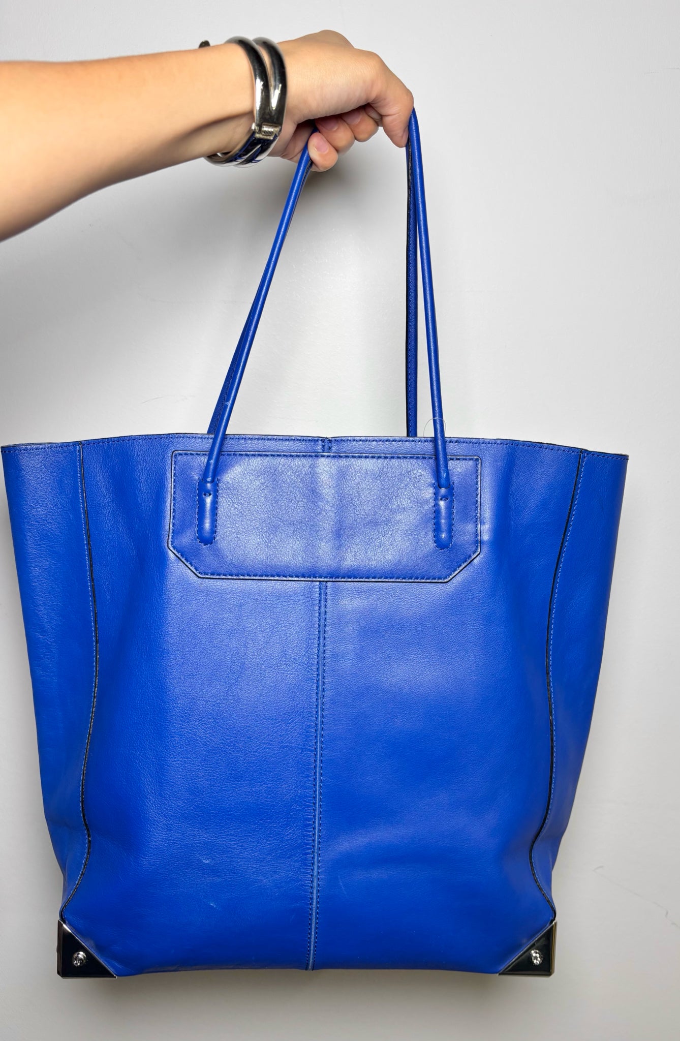 Alexander Wang Solid Leather Blue Prisma Azur Purse